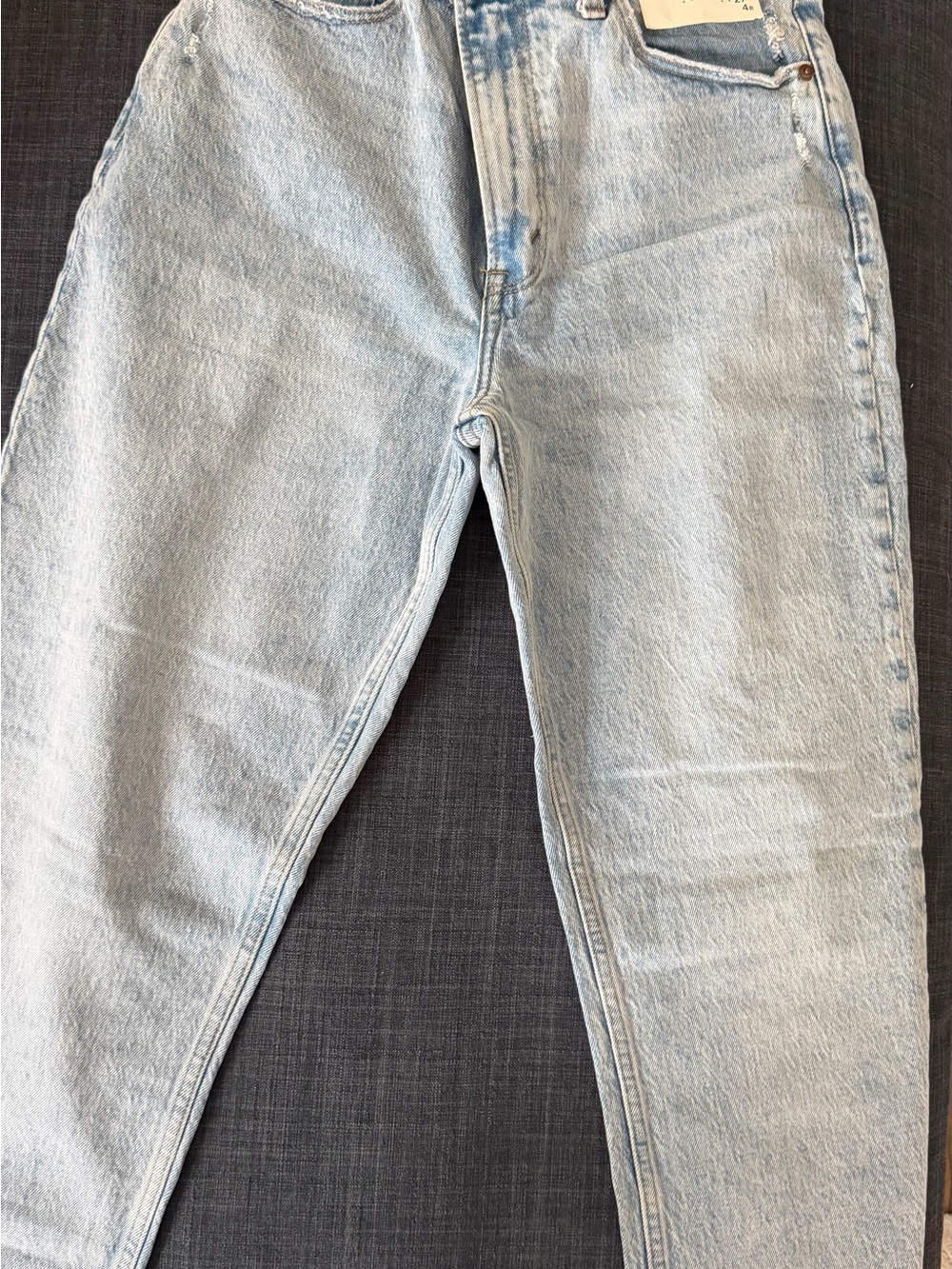 Light Wash A&F 90s straight ultra high rise jeans